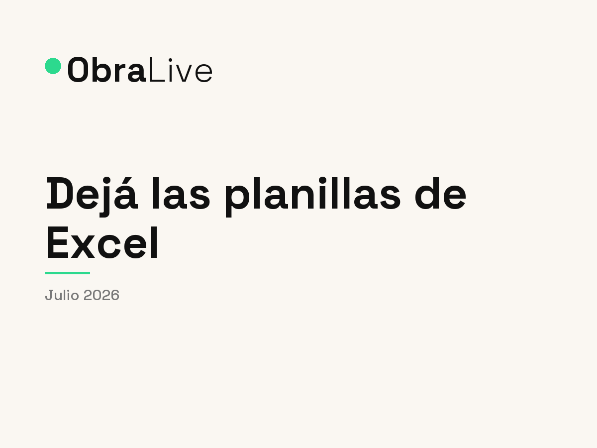5 planillas de Excel que tu constructora debería dejar de usar